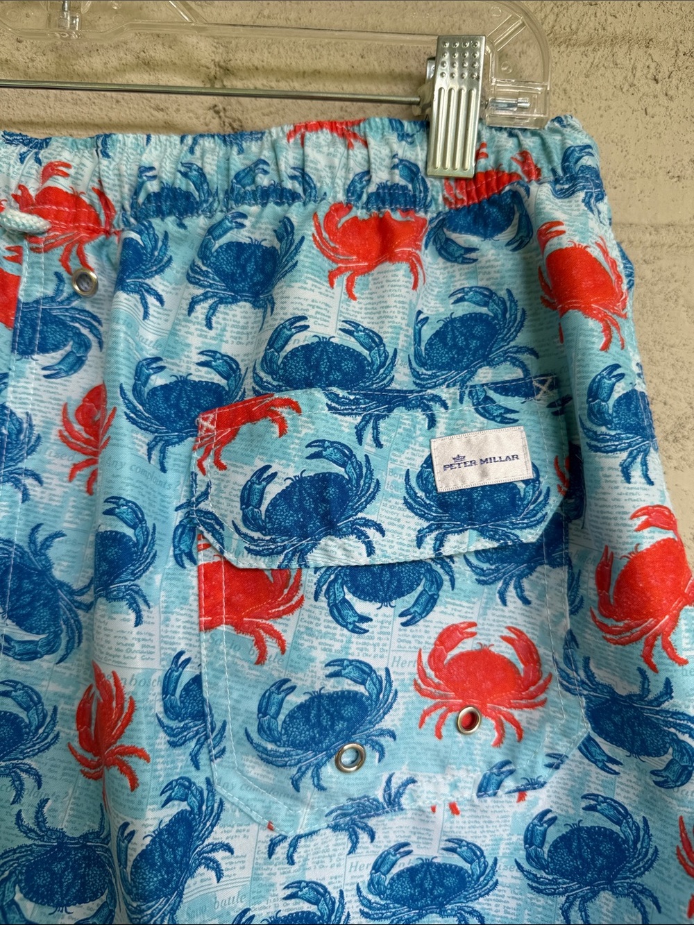 Peter Millar Seaside Collection Blue Crab
Print Swim Trunks Size Large - Picture 6 of 10